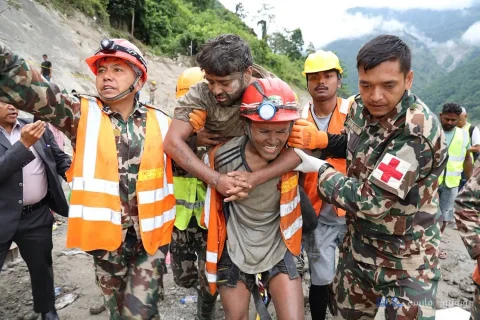 Miraculous Rescue: Two Workers Emerged Alive from Nepal's Hydropower Tunnel After Deadly Floods