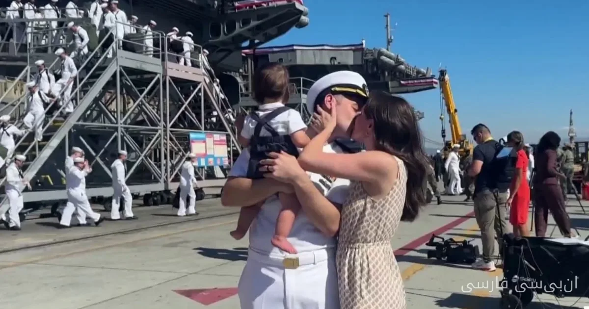 ملوانان USS Abraham Lincoln پس از یک سال به خانه برگشتند
